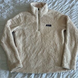 Patagonia Teddy Bear Cream/Ivory 1/4 Zip Womens Pullover Fleece Cabincore